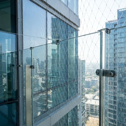 Glass safety nets before installation in Vijayawada