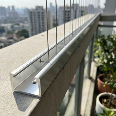 Aluminum channel grill installation project in Vijayawada