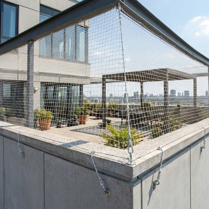 Terrace safety nets installation in Vijayawada apartments