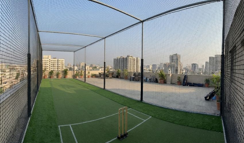 Rooftop Cricket Practice Area in Vijayawada
